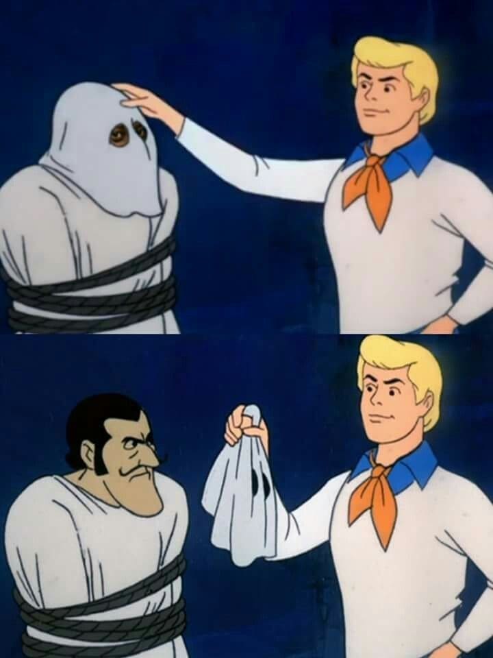 Scooby-Doo unmasking meme